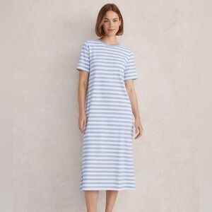 HAVEN Well Within Organic Cotton Interlock Striped T-Shirt Dress sz L